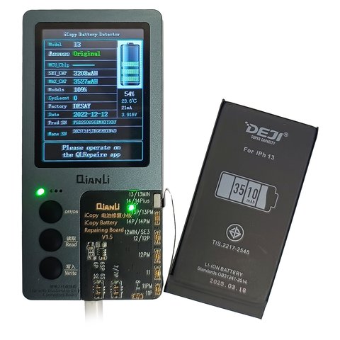 Акумулятор Deji для Apple iPhone 13, Li-ion, 3,84 B, 3510 мАг, збільшена ємність, original IC Прев'ю 1