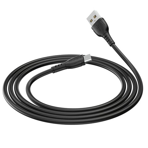 USB кабель Borofone BX51, USB тип-A, micro-USB тип-B, 100 см, 2 A, черный, #6931474743916 Превью 1