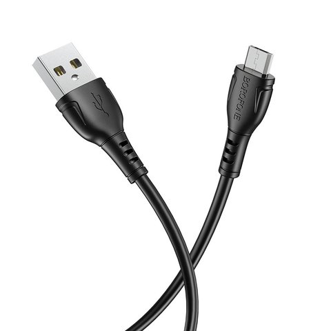 USB кабель Borofone BX51, USB тип-A, micro-USB тип-B, 100 см, 2 A, черный, #6931474743916 Превью 2