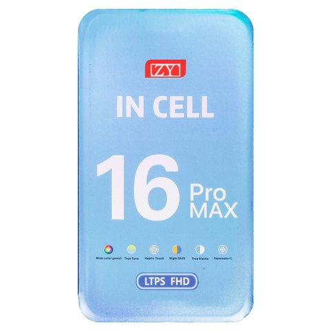 Pantalla LCD puede usarse con iPhone 16 Pro Max, negro, con marco, AAA, (TFT), ZY, LTPS FHD Vista previa  1