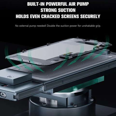 Устройство для расклеивания дисплейного модуля (сепаратор) Mechanic Elite One Plus, с вакуумным насосом, используется для экранов до 7" Превью 8