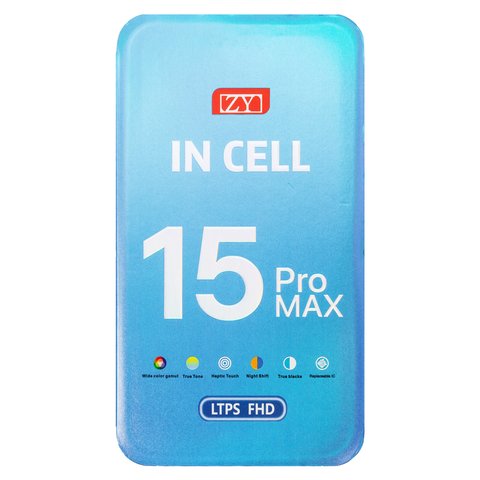 LCD compatible with iPhone 15 Pro Max, (black, with frame, AAA, (TFT), ZY, LTPS FHD) Preview 1