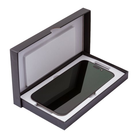 LCD compatible with iPhone 16 Pro, (black, with frame, HC, without IC, (OLED), GX OEM hard) Preview 2
