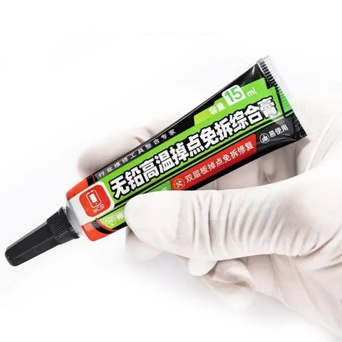 Fundente en pasta YCS, para reparar contactos sueltos, para desoldar pantallas de protección en la placa madre, sin estaño, 15 ml Vista previa  1