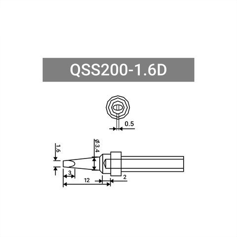 Паяльне жало Quick QSS200-1.6D Прев'ю 1