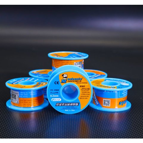 Припій Mechanic TY-V866, Sn 63% , Pb 37%, флюс 1-3%, 0,6 мм, 40 г Прев'ю 2