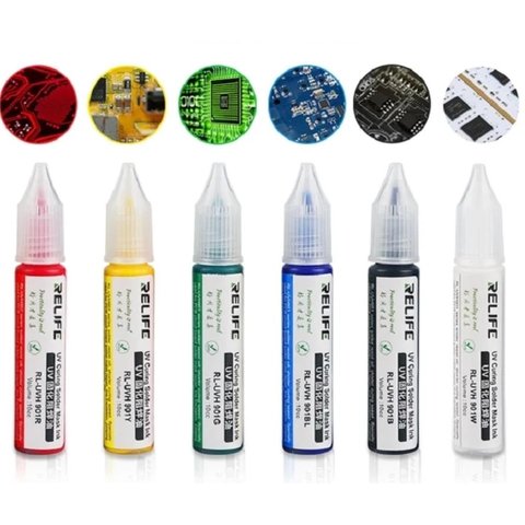 Паяльна маска RELIFE RL-UVH901R, червона, 10 мл, ультрафіолетова Прев'ю 1