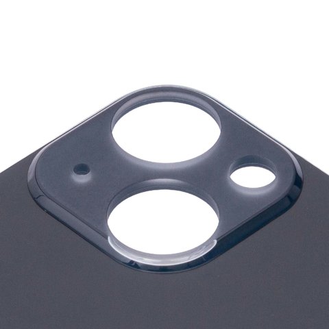Задня панель корпуса для iPhone 13 mini, чорна, не потрібно знімати скло камери, big hole, midnight Прев'ю 1