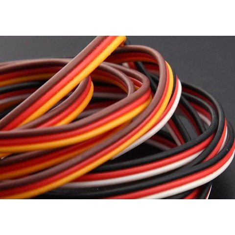 Сервокабель 3x26AWG, 0,13 мм², 1 м, плоский, черный, красный, белый Превью 2
