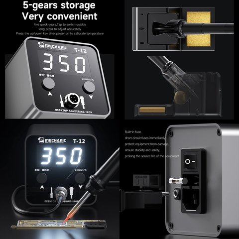 Паяльна станція Mechanic T-12, цифрова, 50 Вт Прев'ю 2
