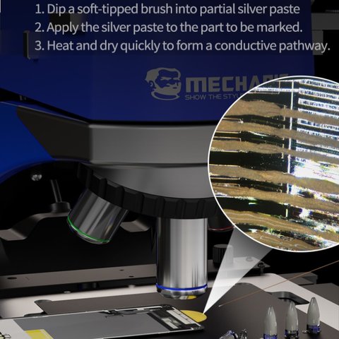 Токопроводящий лак Mechanic NANO20, silver conductive paint Превью 3