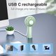 Вентилятор DC03, белый, с аккумулятором, ручной, настольный, USB тип-C Превью 4