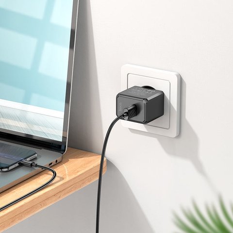 Сетевое зарядное устройство Hoco CS11A, черный, с micro-USB кабелем тип-В, 1 порт, #6942007603584 Превью 2