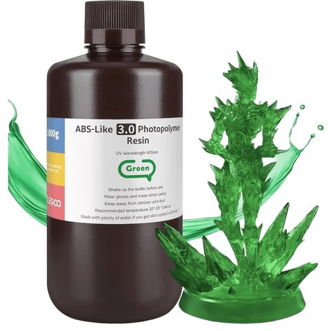Фотополимерная смола для 3D-принтера ELEGOO ABS-образная 3.0, Green, 1 кг Превью 2