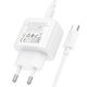 Сетевое зарядное устройство Hoco CS53A, 25 Вт, Power Delivery (PD), белый, c кабелем USB тип-C к USB тип-C, 1 порт, #6942007631501 Превью 3