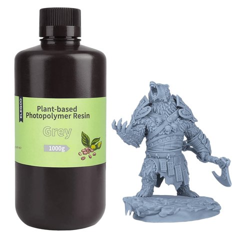 Фотополимерная смола для 3D-принтера ELEGOO на растительной основе, Grey, 1 кг Превью 1