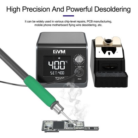 Паяльна станція GVM T210S, цифрова, 120 Вт Прев'ю 1